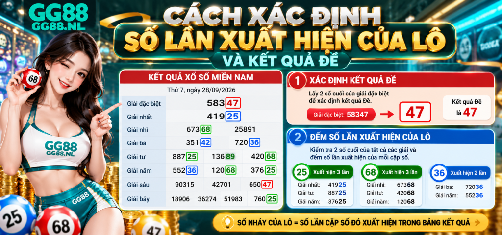 Cách xác định số lần xuất hiện của lô, kết quả đề