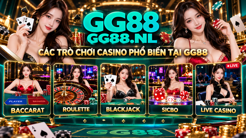 Baccarat Roulette Blackjack Sicbo và Live Casino tại GG88