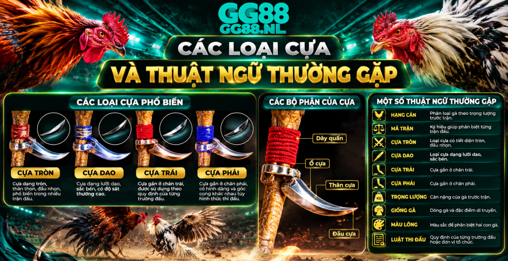 Các loại cựa và thuật ngữ thường gặp