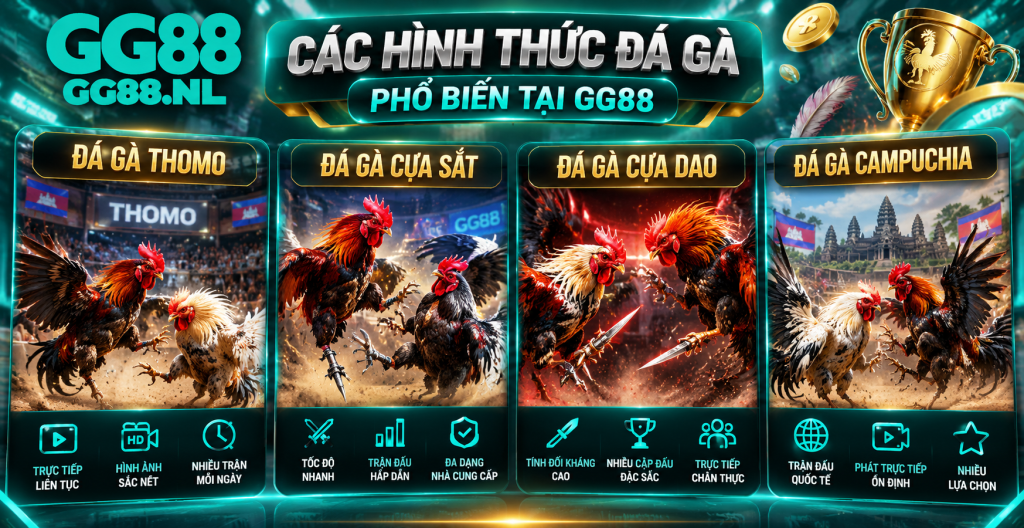 Các hình thức Đá Gà phổ biến tại GG88