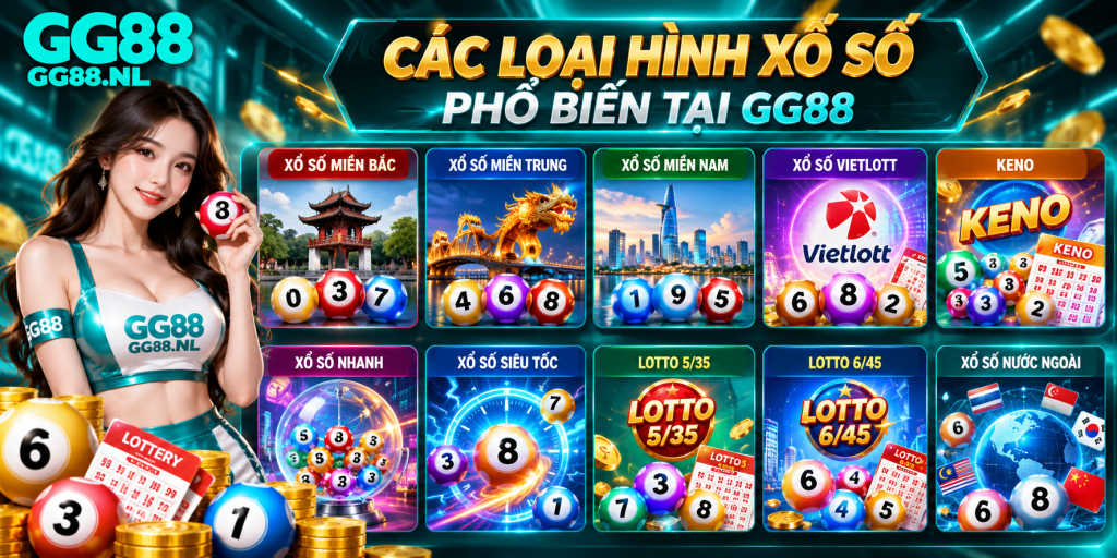 Các loại hình Xổ Số phổ biến tại GG88